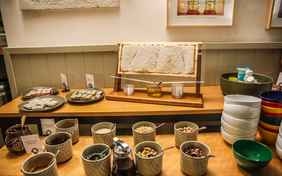 Ein Blick aufs Frühstücksbuffet